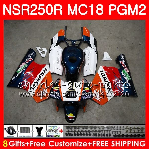 Красные комбинезоны Репсол для Honda NSR250R MC16 MC18 PGM2 NS250 88 89 78HM.62 NSR 250 R NSR250 R RR NSR250RR NSR 250R 88 89 1988 1989 комплект обтекателей