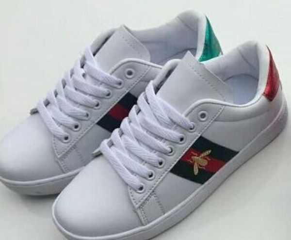 

2019 осень новая вышивка маленькая пчела маленькая белая повседневная обувь для му