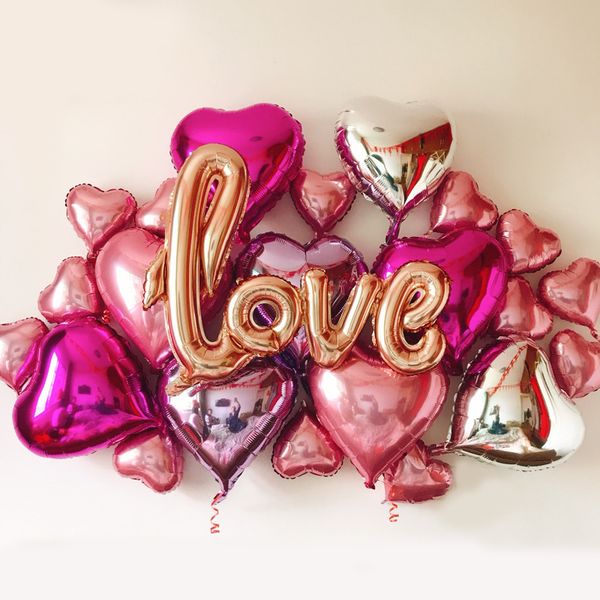 Diy Foil Love Balloons Kit Wedding Decoration Engagement Party