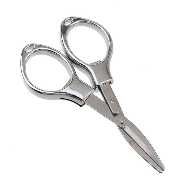 

high quanlity stainless steel body folding scissors fishing line cutters pocket size selling