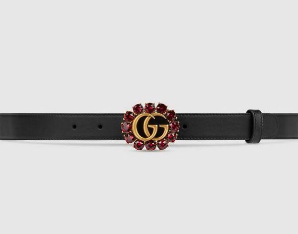 

Hot sale 2019 Main style women belt 2.25cm wide with Red stone buckle real picture 100cm-125cm belts as gift