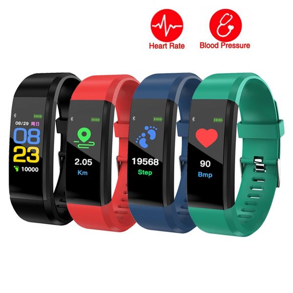 

ID115 PLUS Heart Rate Smart браслет Bluetooth Smart Band 0.96 " цветной экран монитор артериального давления часы Call Alert Спорт фитнес-трекер