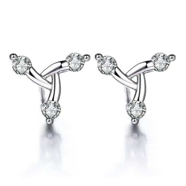 

woman silver earrings items swiss crystal jewelry stud earring ethnic vintage wedding charms triangle new arrival, Golden;silver