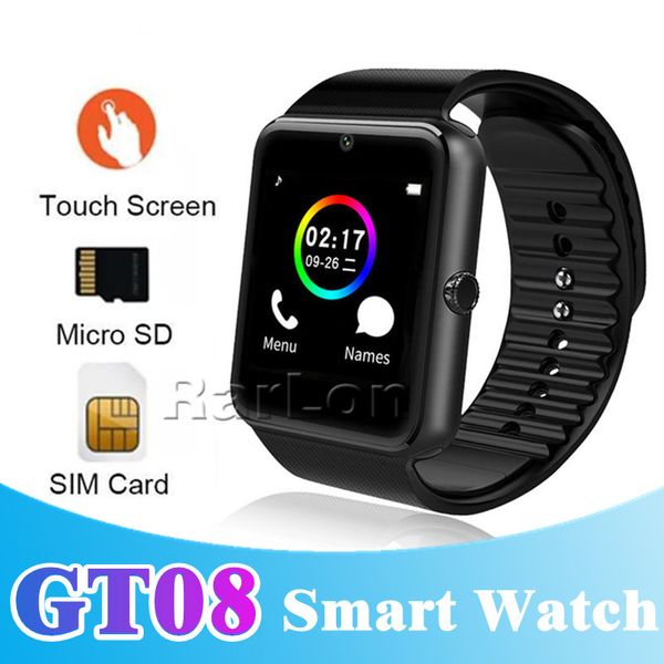 

GT08 Bluetooth Smart Watch с SIM-картой и NFC Health Watchs для Android Samsung и IOS Apple iphone смартфон браслет Smartw