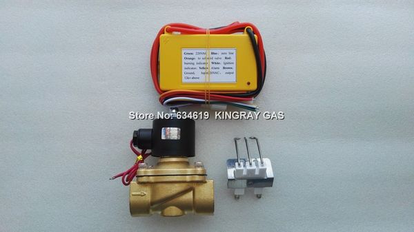 

220v 1" solenoid automatic gas ignition controller kits gas grill electronic igniter full set oven lighter factory sale