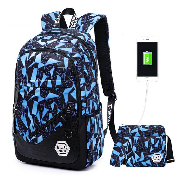 

usb charging port backpack men daypack shoulder school bag lapbag fashion rucksack laptravel college bookbag