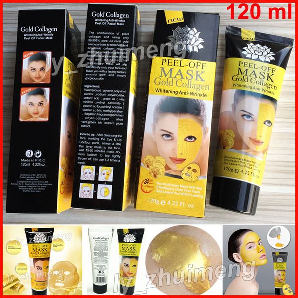 Peel-Off-Maske Goldkollagen Tiefenreinigender Porenreiniger Goldene Maske 120 ml Reinigende Mitesser-Entferner-Gesichtsmaske Gesichtspflege Kostenloses DHL