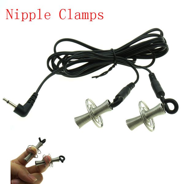 Elektrische Schock Zubehör Sex Brust Massager Elektro Schock Nippel Klemmen BDSM Erwachsene Sex Spielzeug Für Weibliche Frauen Nippel Clips