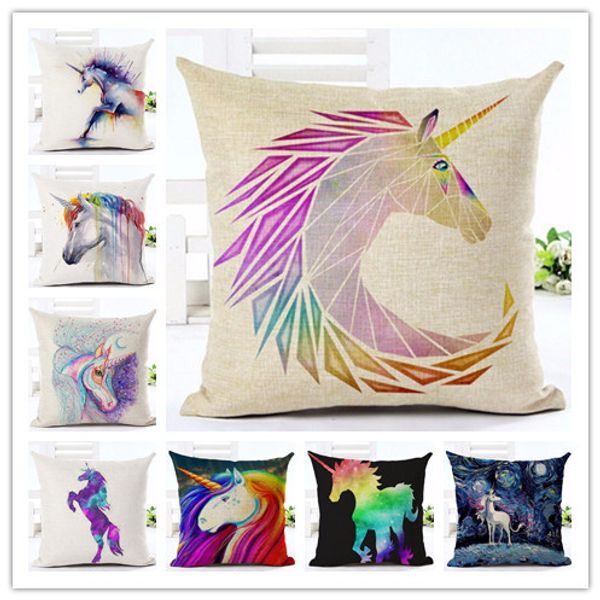 22 Designs Unicorn Pillow Cover Printed Pillow Case 45 45cm Home