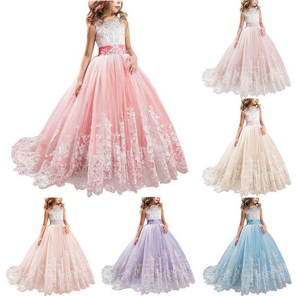 Acheter Petite Fille Vêtements Pour Enfants Robe De Demoiselle Dhonneur Pour Les Enfants Dentelle Robe De Bal De Mariage Demoiselle Dhonneur