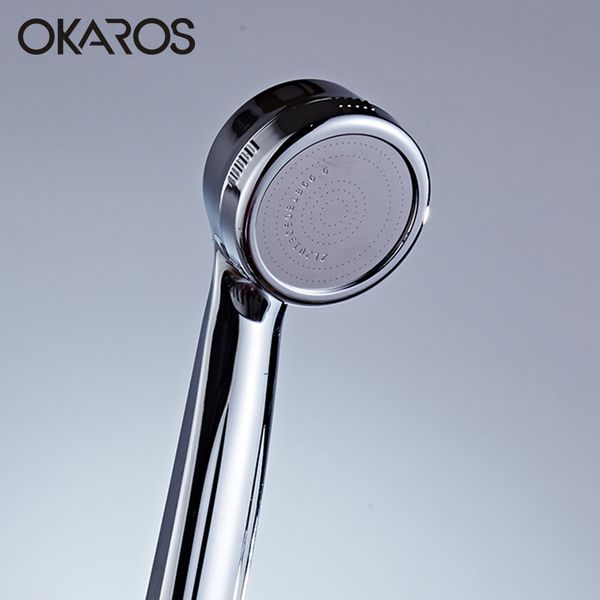 2019 Okaros Bathroom Hand Held High Pressure Shower Head Abs With Chrome Water Saving Accessories Showers From Linita 28 93