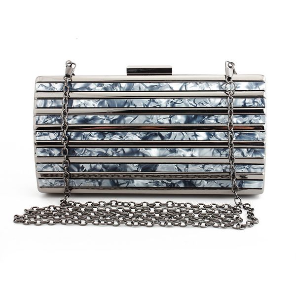 

Luxury Brand Fashion Marble Striped Metal Women's Party Clutch Bag Evening Bag Chain Purse Mini Shoulder Handbag Ladies Flap