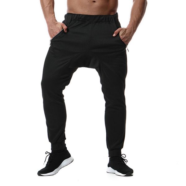 Acheter Automne Hommes Noir Fashion Hip Hop Sarouel Pantalons Joggers Drop Entrejambe Conception Hommes Rue Entraînement Pantalon Piste Pantalon