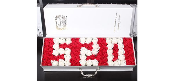 

99 rose soap flower rose party wedding decoration chinese valentine's day mother's day gift fashion high-end gift box mx5105