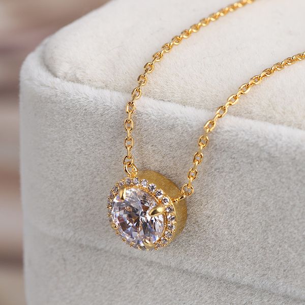 

PS6077 top quality brass material 0.8cm pendand diamond women necklace jewelry