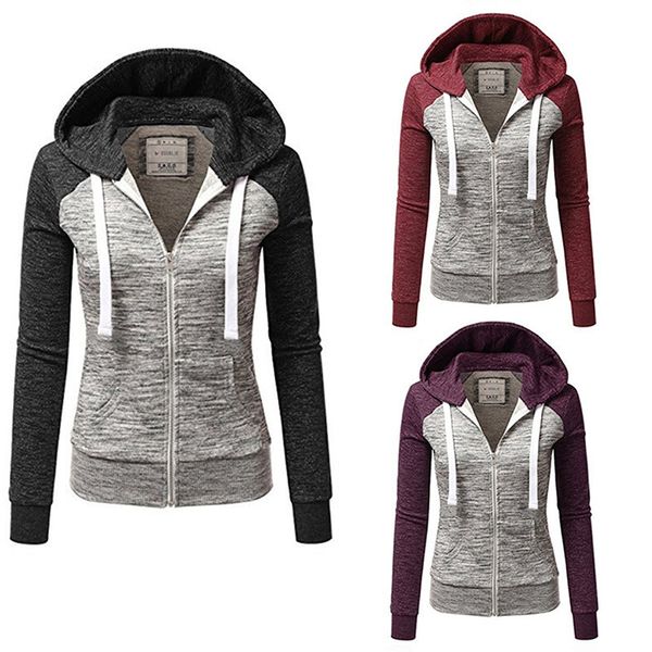 

running jacket for women sport jacket fitness hoodies yoga zipper long sleeve sportswear tracksuit women's clothing, Black;red