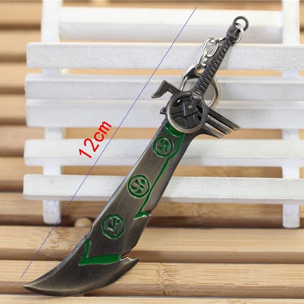 

12cm League Legends of Assassin's Creed Riven's Blade Keychain Zinc Alloy Pendant Key Chain LOL Games Theme Key Ring Chaveiro