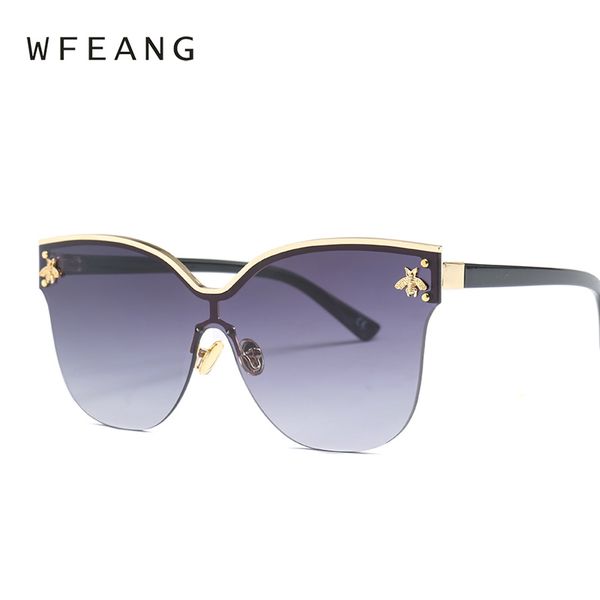 

wfeang sunglasses cat eye sunglasses women oval glasses retro female sun glasses luxury fashion women eyeglasses oculos, White;black