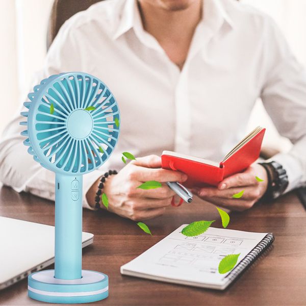 

2018 shipping candy colors macaron mini usb fan cartoon creative mini usb fan plastic charging portable desksilent handheld fan