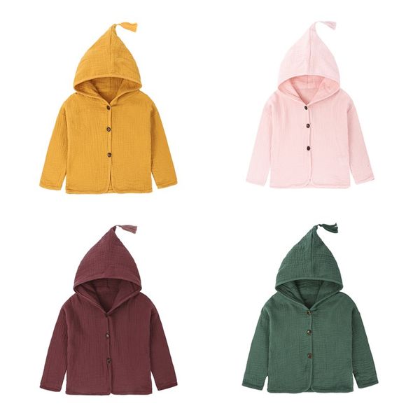 

Детская одежда мальчики девочки конфеты сплошной цвет кистями с капюшоном кардиган куртка пальто INS Весна дети детская одежда Бесплатная доставка Оптовая 231