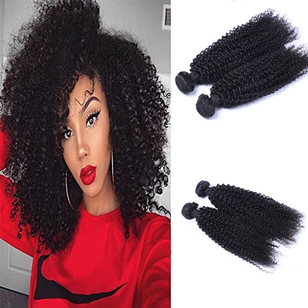 

8a brazilian virgin human kinky curly weave 8-30 inch 100grams/piece body wavy hair natural black 2pcs/lot hair extensions with ship