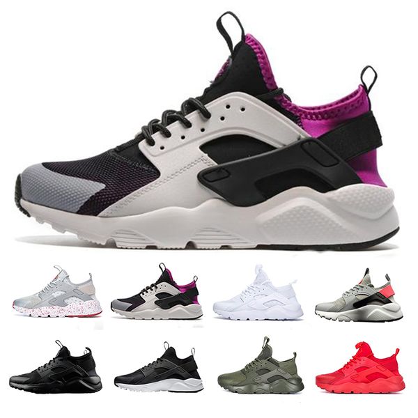 

air huarache 4 iv ultra running shoes for men women all white huraches huaraches mens trainers hurache sports sneakers size 36-46, White;red