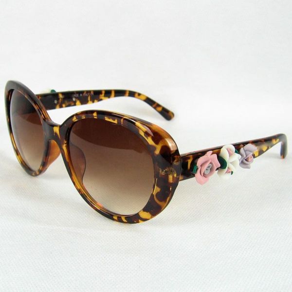 

flower sunglasses oval frame for women pink and tortoise eyewear with logo wholesale glasses shop melody2041, White;black