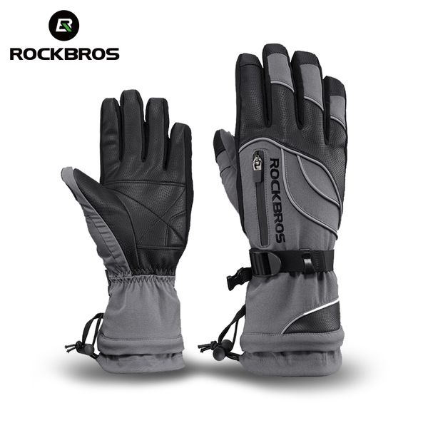 

windproof ski skiing full fingers gloves waterproof snow snowboard glove outdoor sports fleece thermal riding skiing gloves