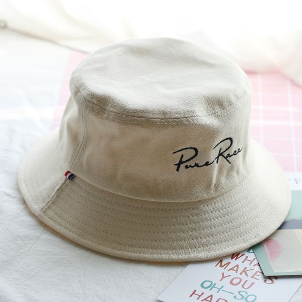 

solid color alphabet bucket hats men and womensummer cap, Blue;gray