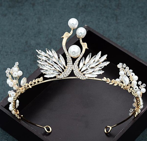 

golden swan crown 2018 new brides wedding headwear semicircle super fairy hair wedding p studio accessories, Silver