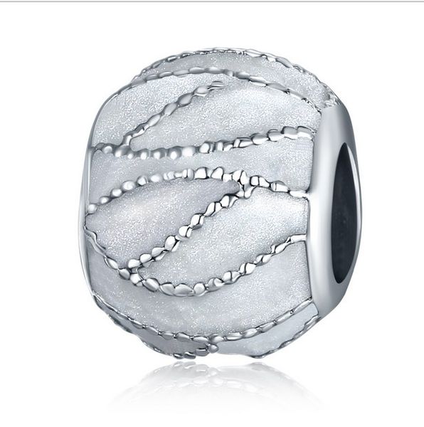 Passend für Pandora-Armbänder, 30 Stück, runde Emaille-Charm-Perlen, silberne Charms-Perle für Großhandel, DIY-europäische Halskette, Schmuckzubehör, Weihnachten