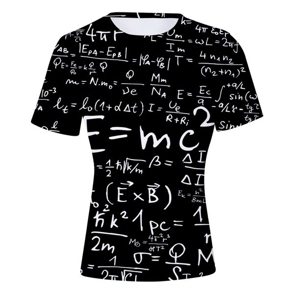 

kpop ernst's theory of relativity 3d print t-shirt print e=mc2 men women special funny summer fashion tshirt tees, White