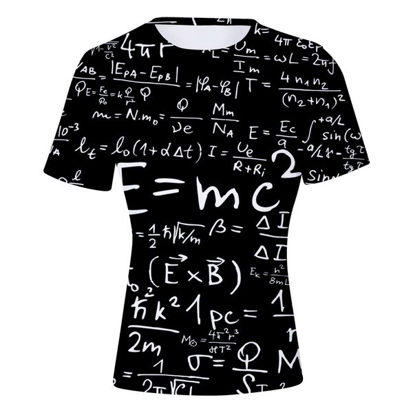 

blackday kpop ernsts theory of relativity 3d print tshirt print emc2 men women special funny summer fashion tshirt tees, White