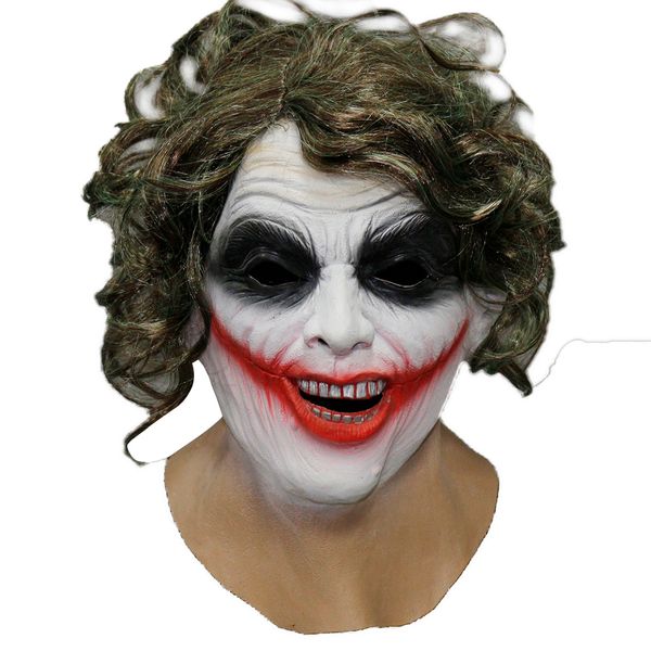 

латекс реалистичная joker маска halloween party костюм косплей смешные платье