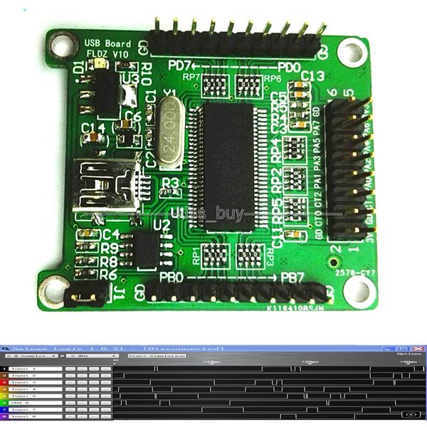 Freeshipping CY7C68013A USB 2.0 placa lógica analisador AD435X ADF4351 ADF4350 AD9958 / 59 painel de controle