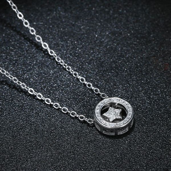 

s925 sterling silver necklace temperament personality star pendant korean version fashion accessories women