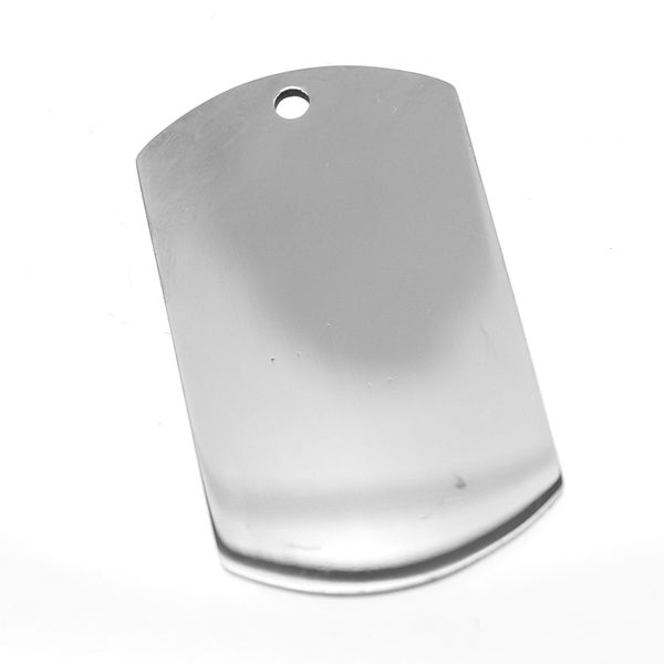 

14pcs charm dog tag 24x41mm blank pendant one side has little defective pinholes clearance sale, Black