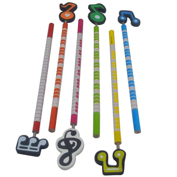 

lovely music note and piano keyboard themed pencils cute music pencils school stationery set of 6pcs
