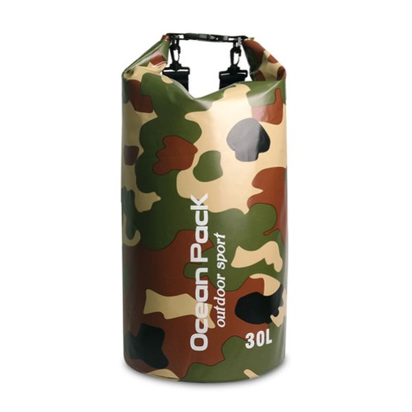 

camouflage 10l 20l 30l outdoor swimming waterproof bag camping rafting storage dry bag river treking big portable backpack
