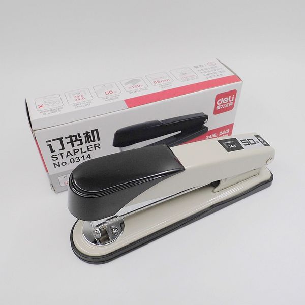 

[deli] 3 colors 24/6 24/8 metal standard stapler with staples school office binding supplies no.0314