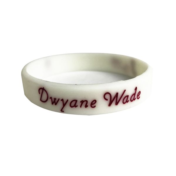 

new color 1 pcs mix dwyane wade silicone bracelets east south beach basketball player silicone wristband fashion jewelry, Golden;silver