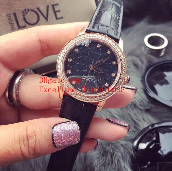 

8 style sell fashion ladies watches quartz movement co-axial diamond dial leather bands strap ladies watch watches, Slivery;brown