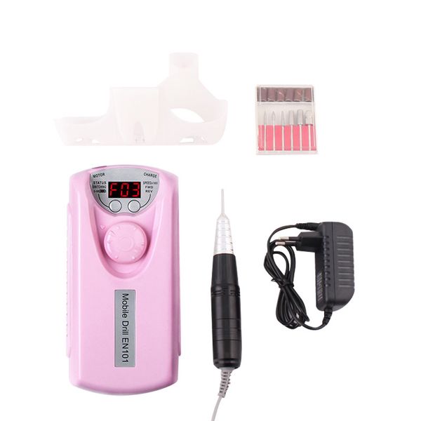 

rechargeable 18w 30000rpm electric nail drill machine acrylic nail file drill manicure pedicure kit art equipment