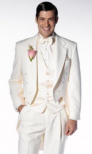 

fashion champagne tailcoat men wedding tuxedos excellent groom tuxedos groomsmen men dinner prom ceremonial dress(jacket+pants+tie+vest) 783, Black;gray