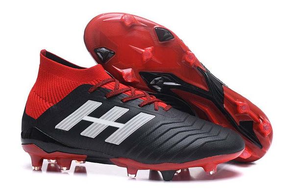 

sale latest styles red/black football boots predator 18+/18.1 fg soccer shoes predator accelerator soccer cleats