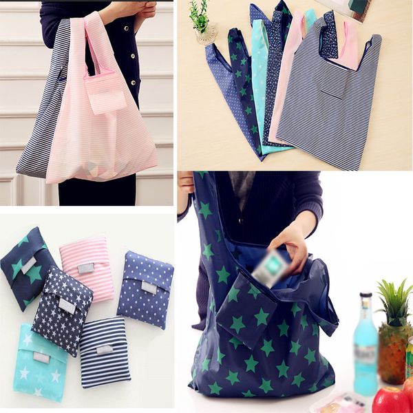 

new nylon foldable shopping bags reusable grocery storage bag eco friendly shopping bags tote bags wx9-661