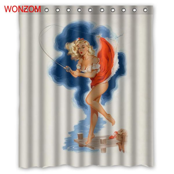 

wonzom goddess waterproof shower curtain bathroom decor marilyn monroe decoration 3d polyester fabric bath curtain