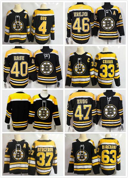 

Men 039 ice hockey bo ton 4 bobby orr 33 zdeno chara 37 bergeron 63 marchand 40 ra k 46 krejci 47 krug 88 pa trnak black white