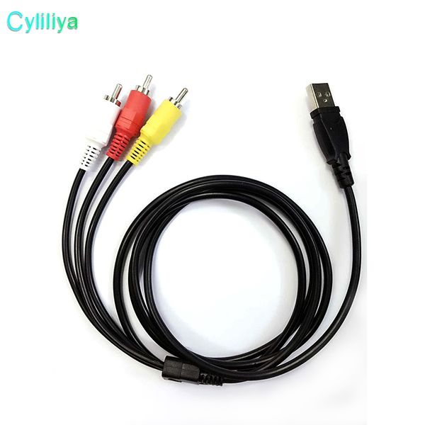 

1.5m 5ft usb male a to 3 rca adapter cord cable usb to rca data transfer cable