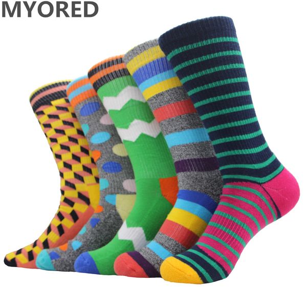 

myored brand new men socks cotton colorful terry socks long tube towel sock for man women funny winter thermal meias, Black
